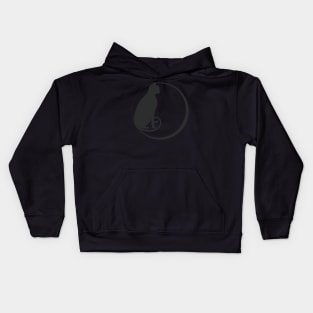 Cat In The Moonlight Kids Hoodie